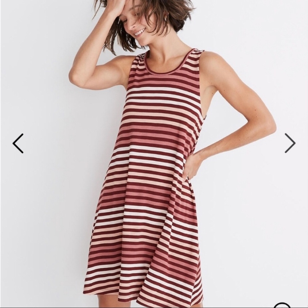 Madewell cotton striped summer dress